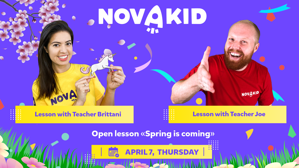 Spring is coming! Novakid приглашает на открытые уроки английского